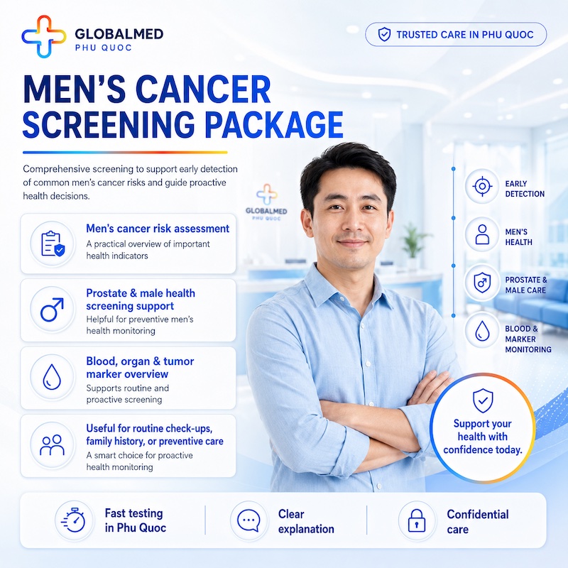 Cancer screening package for men